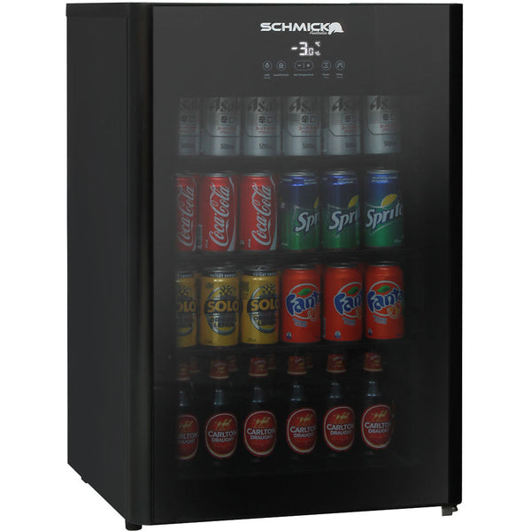 Schmick HUS-EX108 bar fridge - glass door detail
