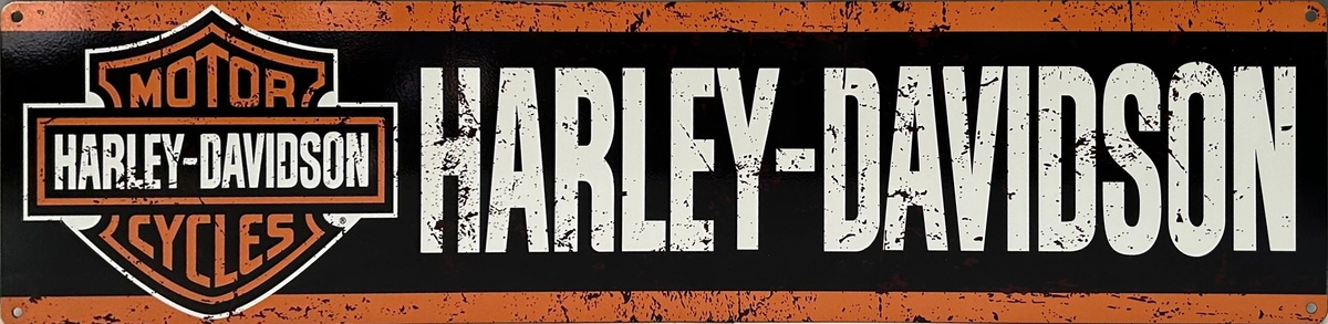 Harley Davidson Retro Metal Sign - 800 x 200mm