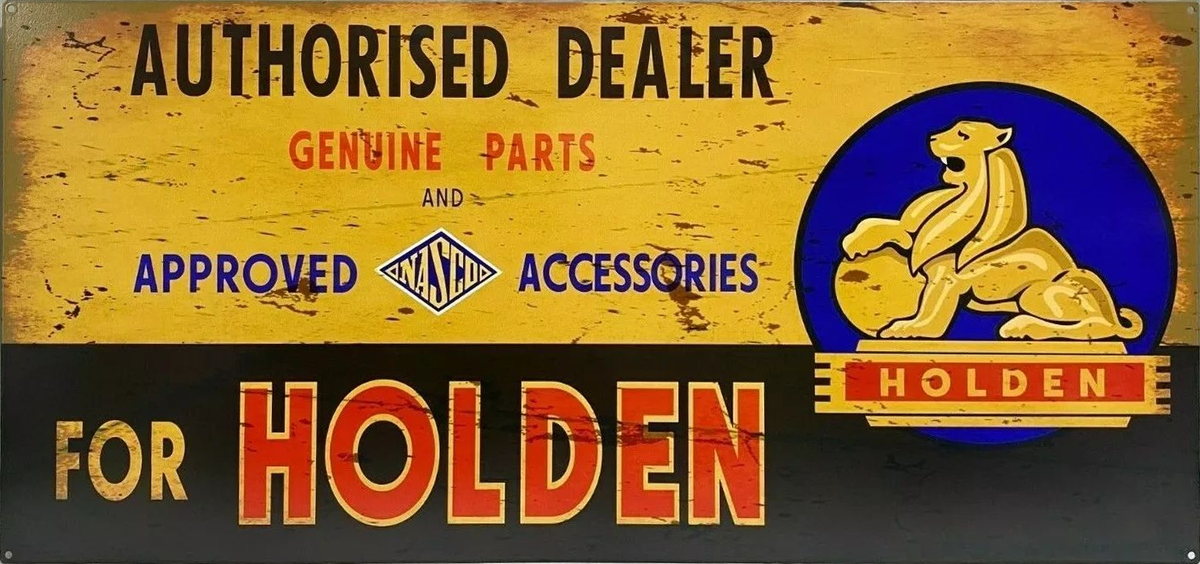 Holden Nasco Australian Made ON Australian Steel Retro Metal Sign - 810 x 380mm