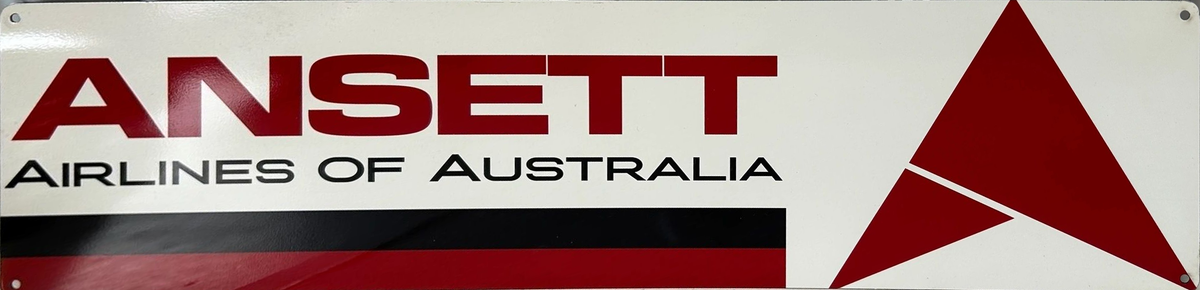 Ansett Airlines Retro Metal Sign - 800 x 200mm