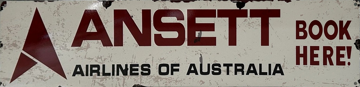 Ansett Retro Metal Sign - 800 x 200mm