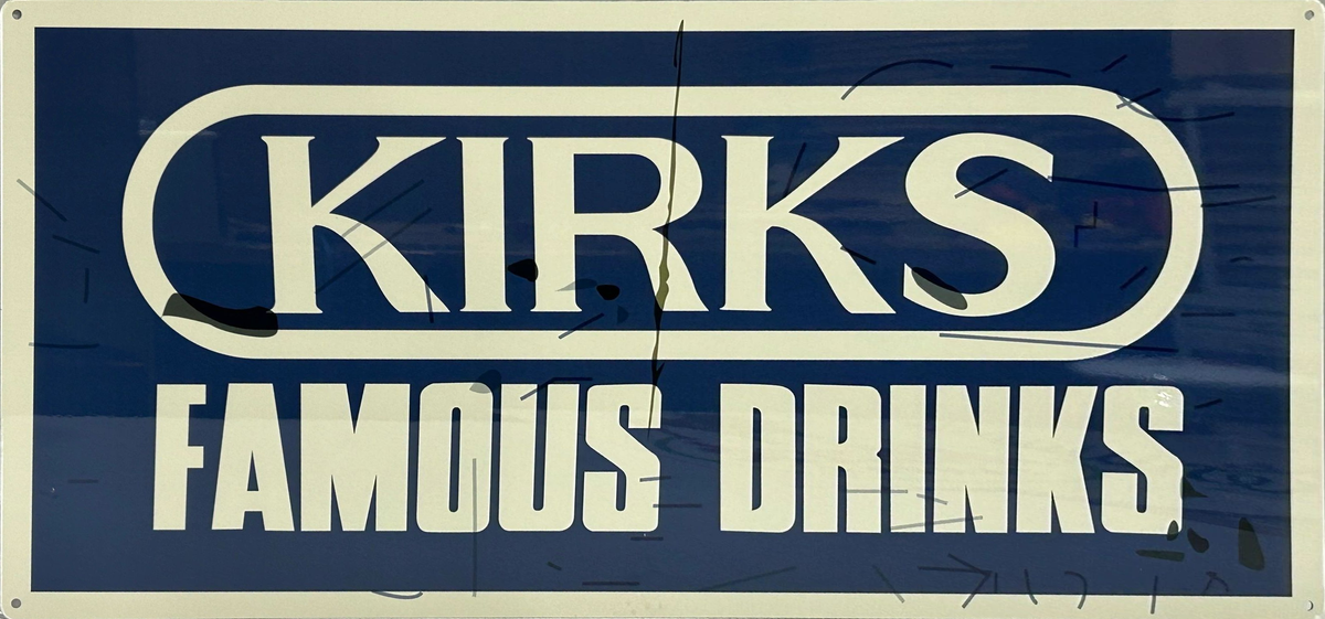 Kirks Soft Drinks Retro Metal Sign - 600 x 300mm