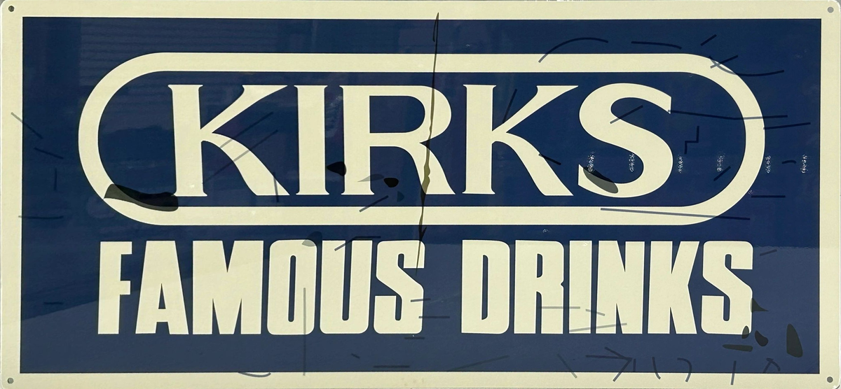 Kirks Soft Drinks Retro Metal Sign - 810 x 380mm