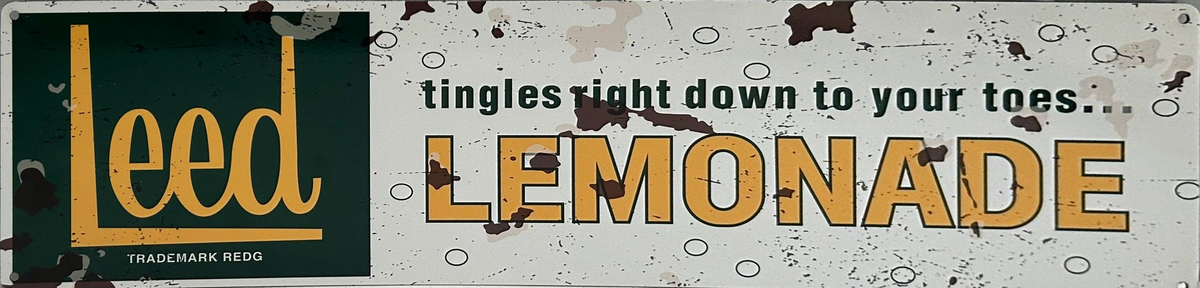 Leed Lemonade Retro Metal Sign - 800 x 200mm