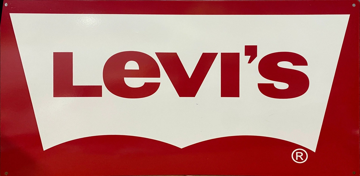 Levi's Logo Retro Metal Sign - 600 x 300mm