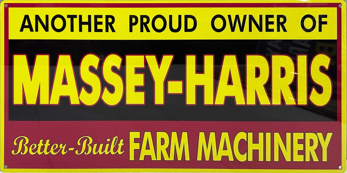 Massey Harris Retro Metal Sign - 600 x 300mm