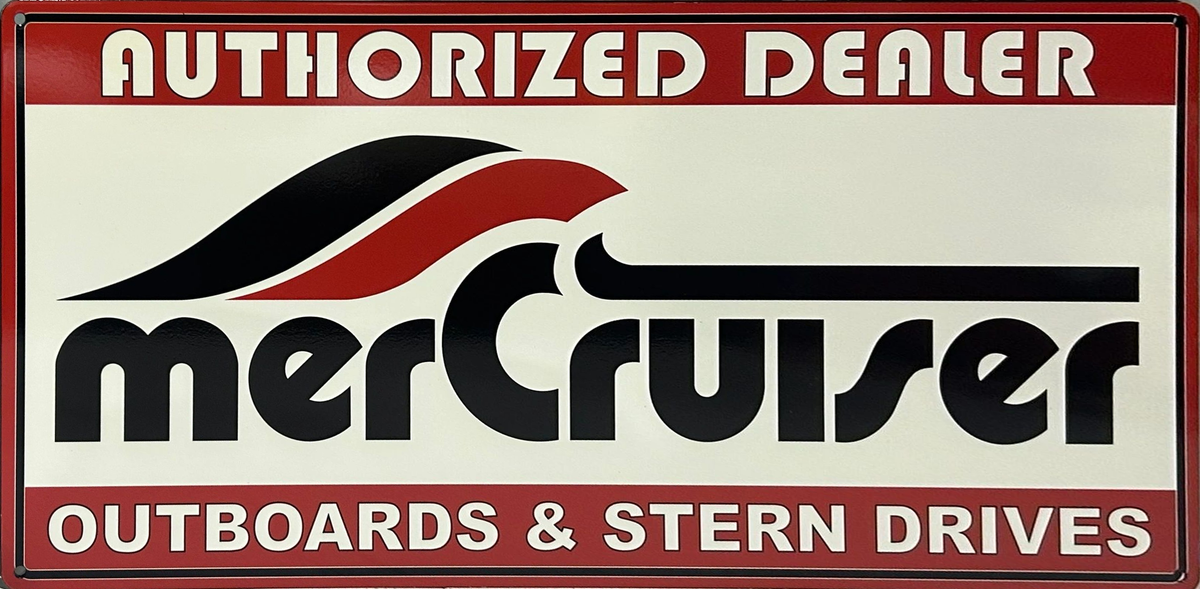 Mercruiser Retro Metal Sign - 600 x 300mm