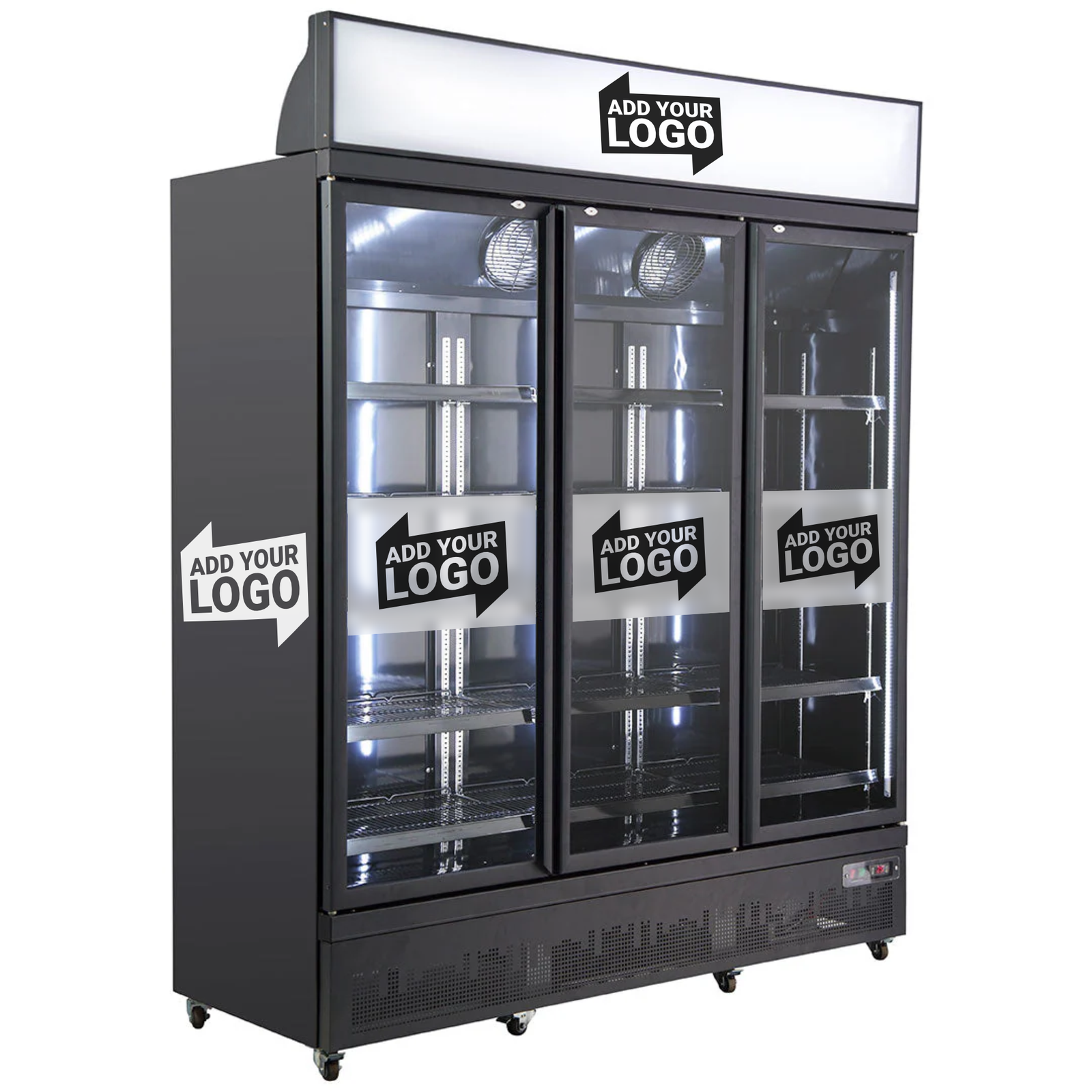 1664 Litres Commercial Upright 3 Door Bar Fridge – IC COLD FC-BT188AH - Add Your Logo