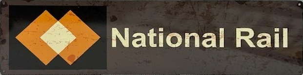National Rail Retro Metal Sign - 800 x 200mm