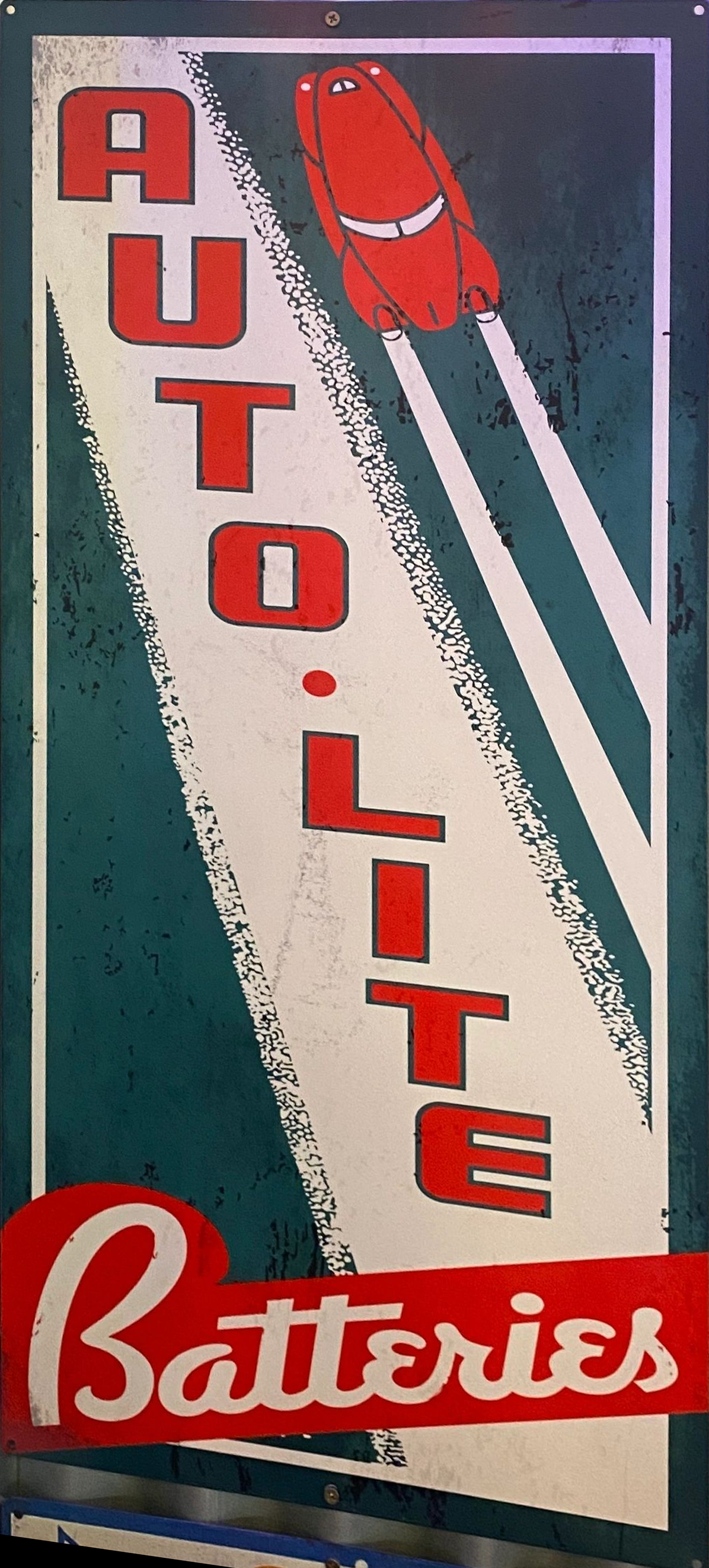 Autolite Retro Metal Sign - 380 x 810mm
