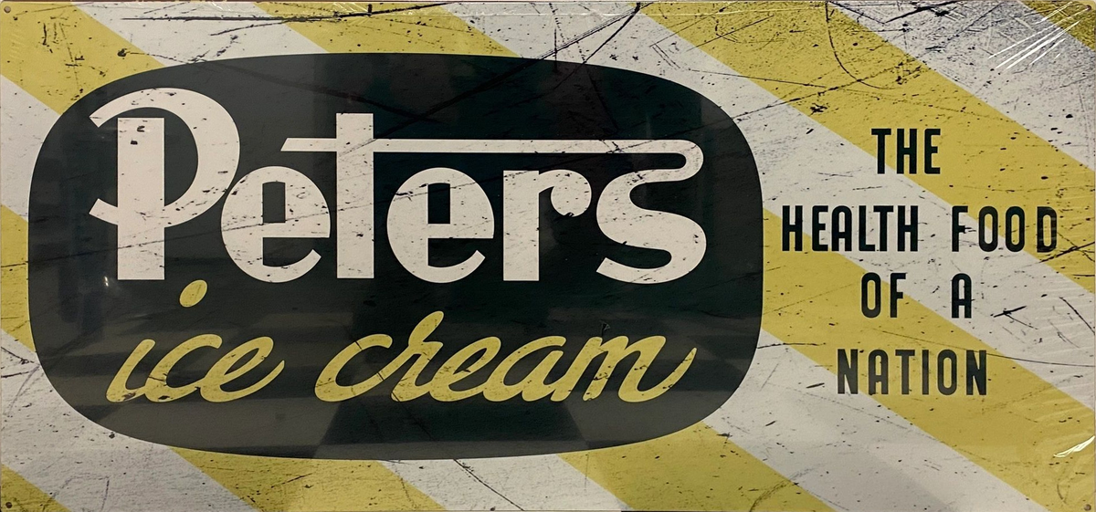Peters Ice Cream Retro Metal Sign - 810 x 380mm