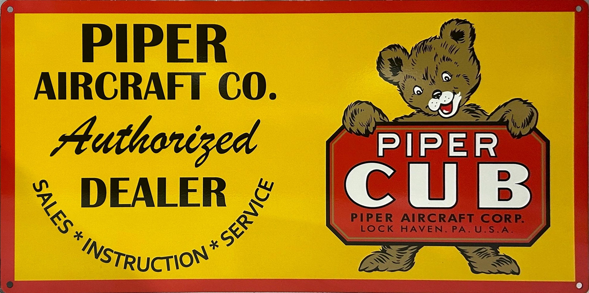 Piper Aircraft Retro Metal Sign - 600 x 300mm