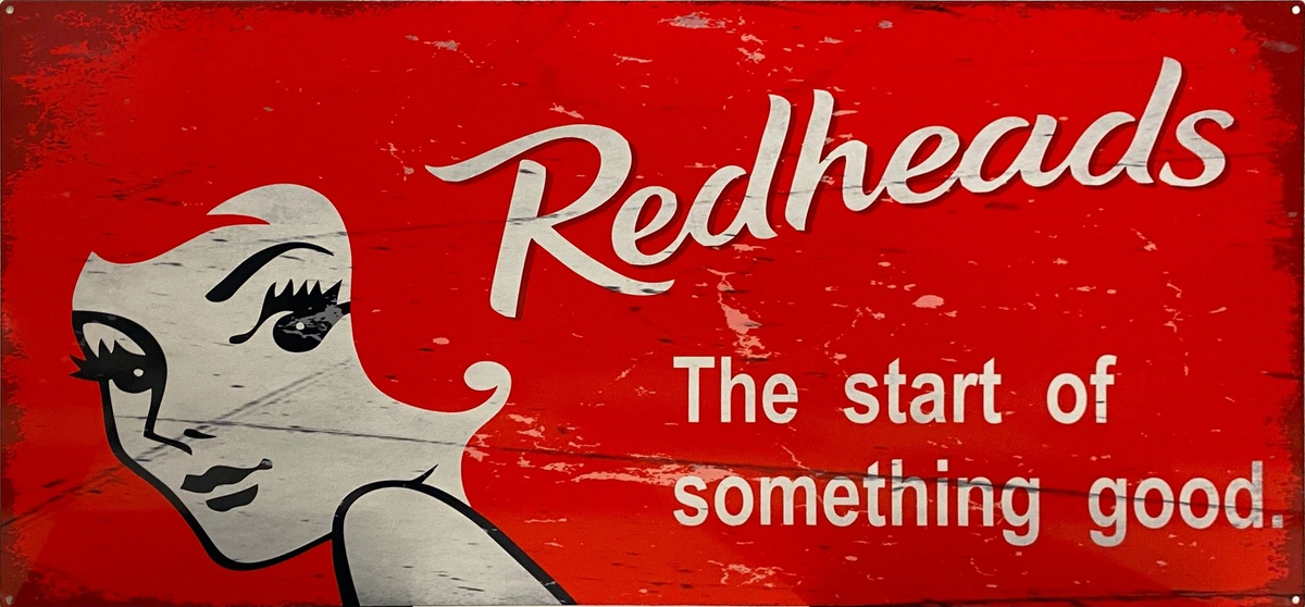 Red Head Matches Retro Metal Sign - 810 x 380mm