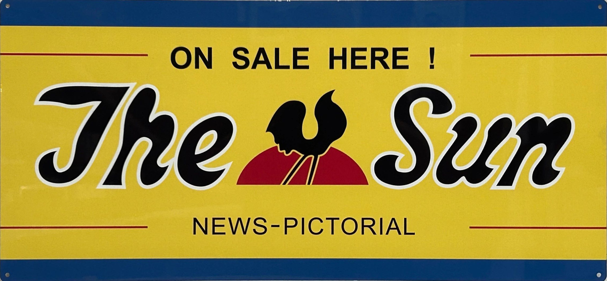 The Sun Newspaper Retro Metal Sign - 810 x 380mm