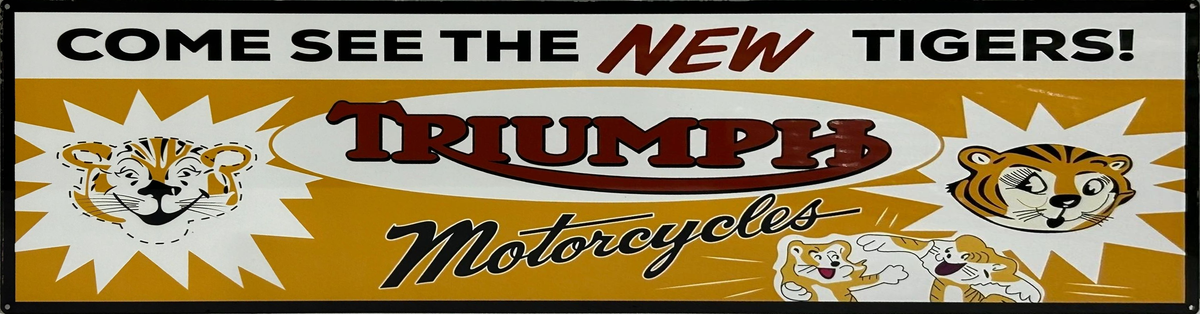 Triumph Motorcycles Retro Metal Sign - 800 x 200mm