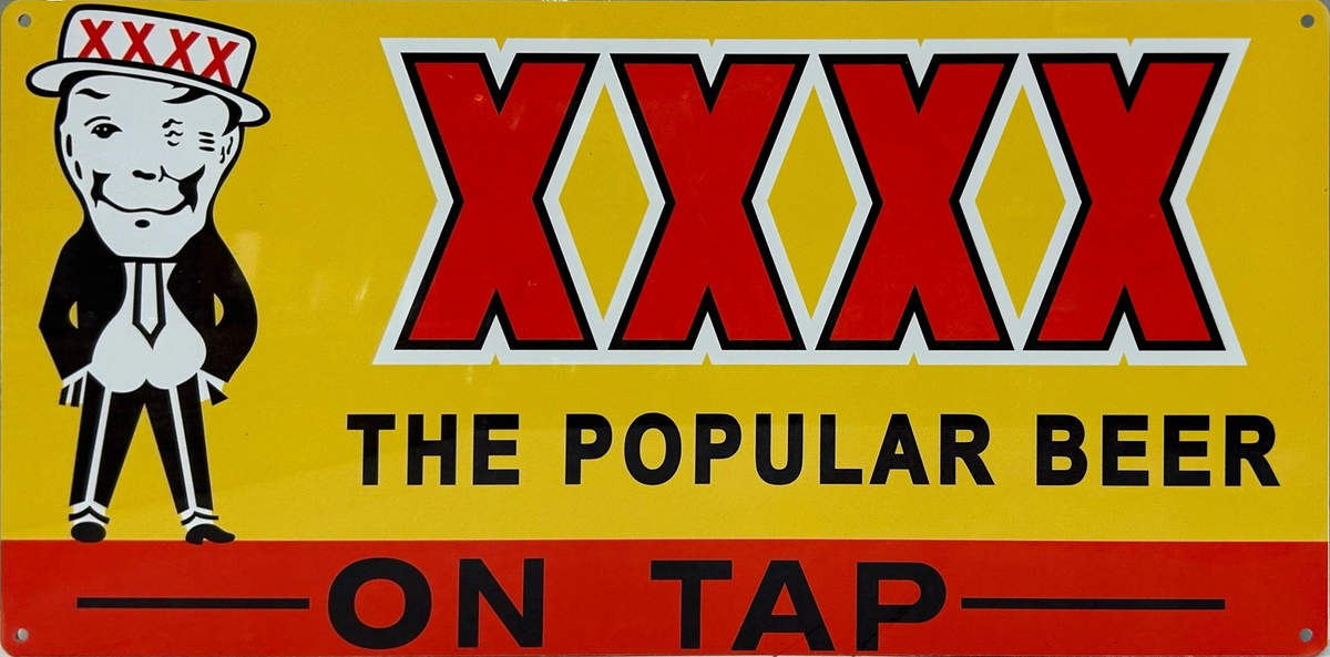XXXX on Tap Retro Metal Sign - 600 x 300mm