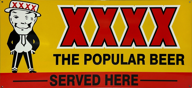 XXXX Served Here Retro Metal Sign - 600 x 300mm