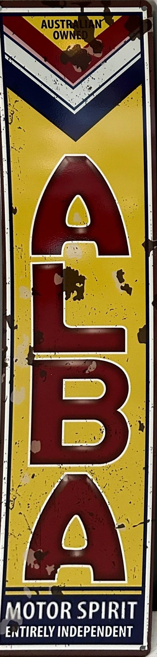 Alba Retro Metal Sign - 200 x 800mm