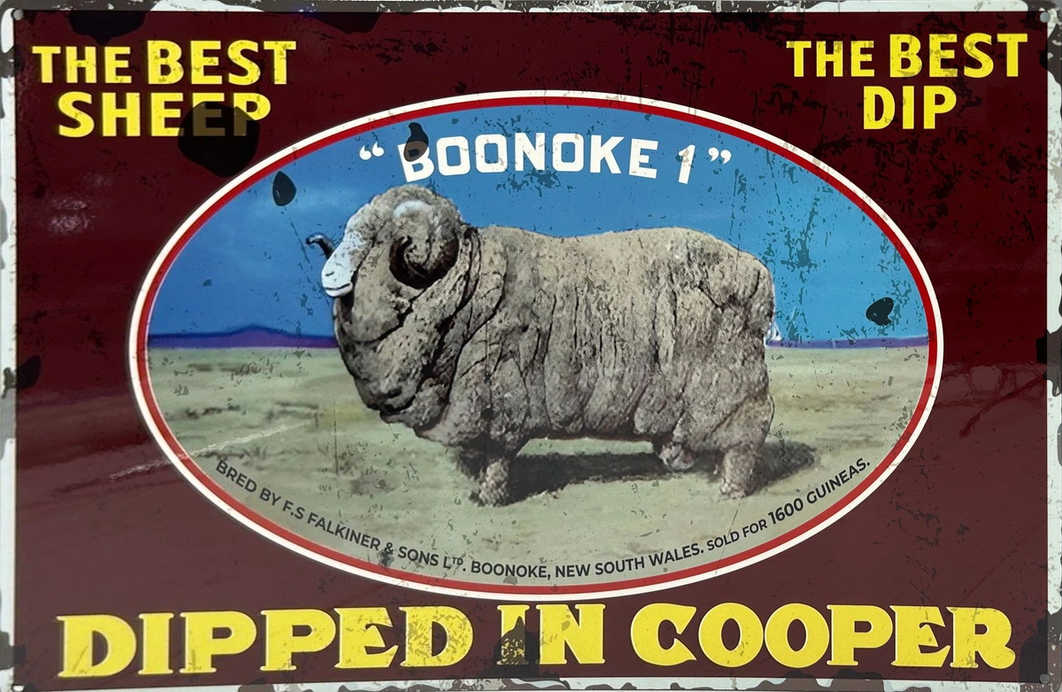 Coopers Dip Dipped N Cooper Retro Metal Sign - 600 x 400mm