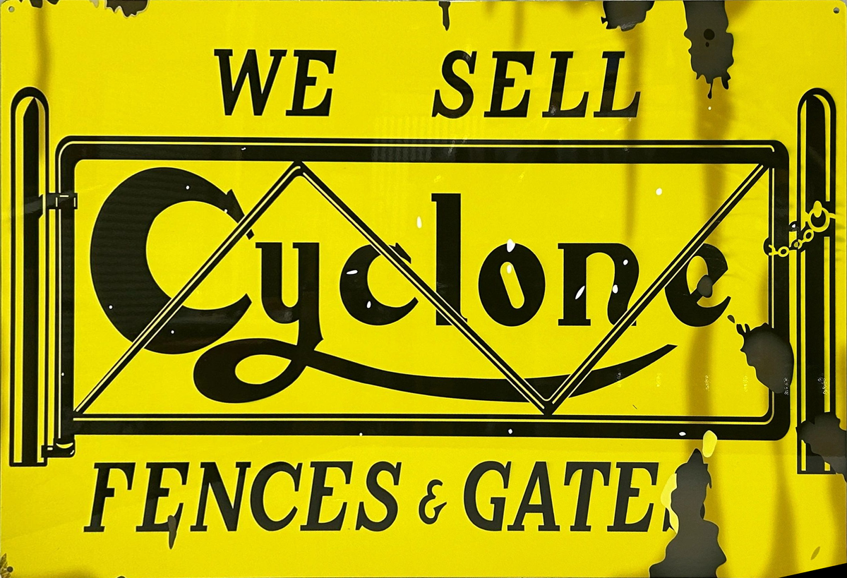 Cyclone Gates Retro Metal Sign - 810 x 555mm