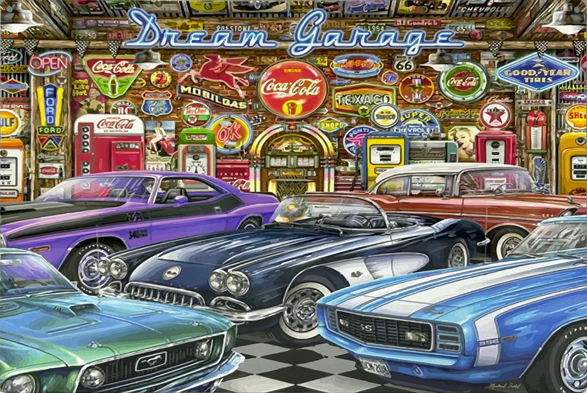 Dream Garage Retro Metal Sign - 600 x 400mm