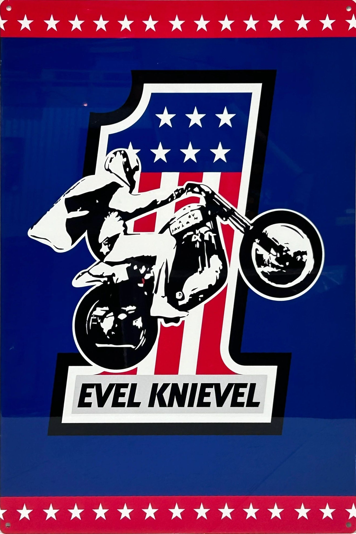 Evel Knievel Retro Metal Sign - 555 x 810mm
