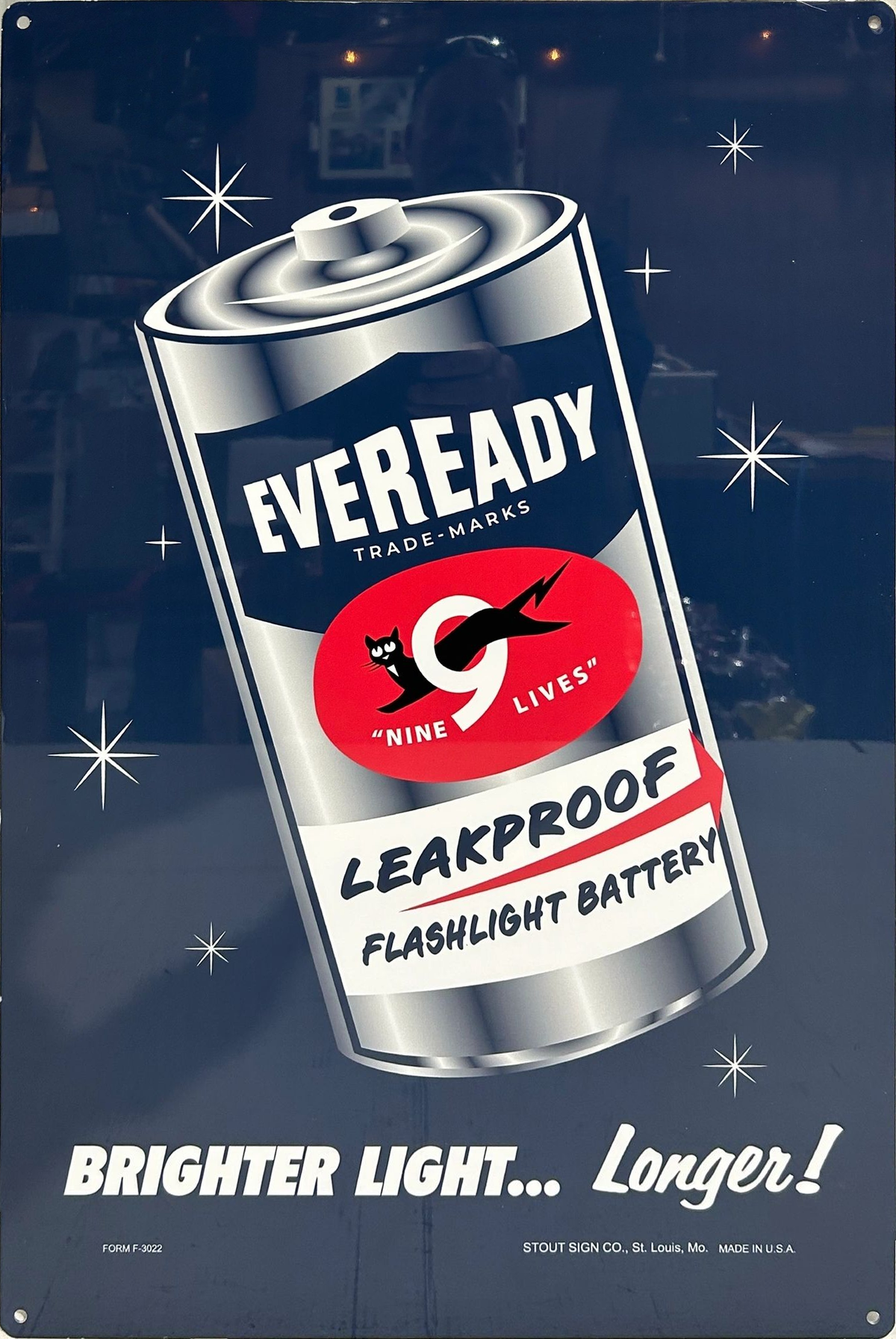 Eveready Batteries Retro Metal Sign - 400 x 600mm