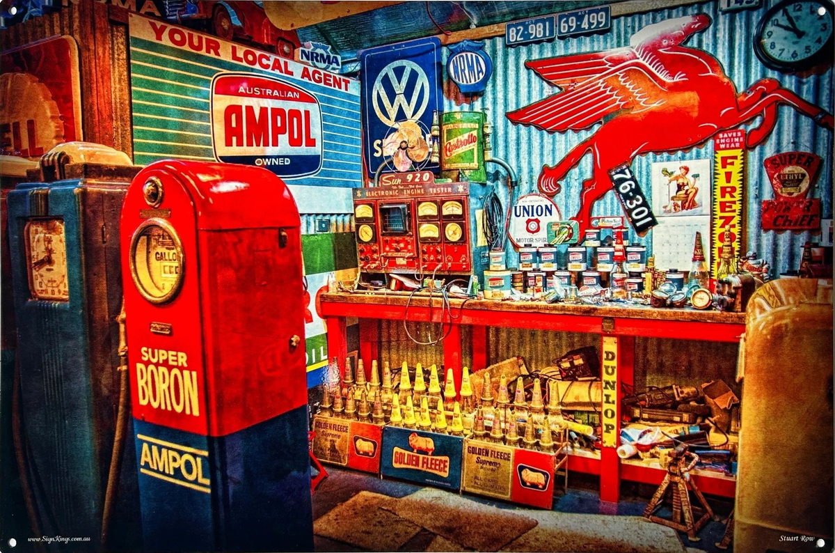 Garage Collection Stuart Rowe Retro Metal Sign - 600 x 400mm
