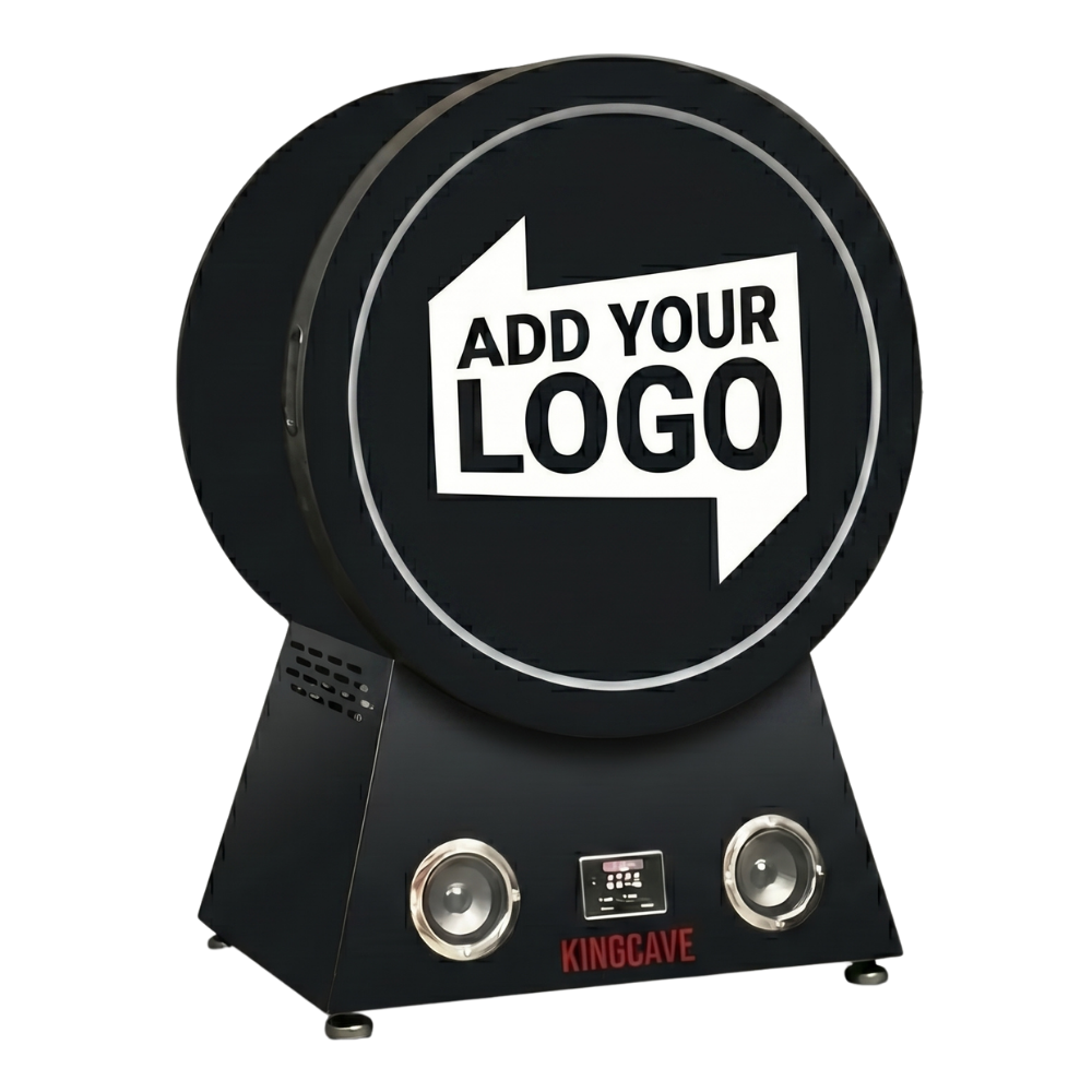 Add Your Logo — Schmick RF-42 custom branded round Bluetooth bar fridge