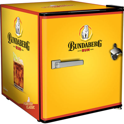Bundy Rum 46L Mini Fridge with Bottle Opener, Bundy Glass Design - BC46B-BCF4