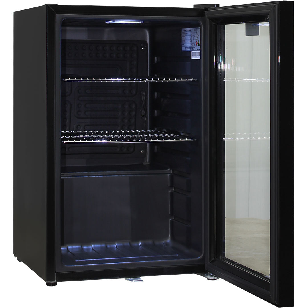 70 Litre Black Glass Door Bar Fridge - Schmick HUS-SC70-B - Add Your Logo