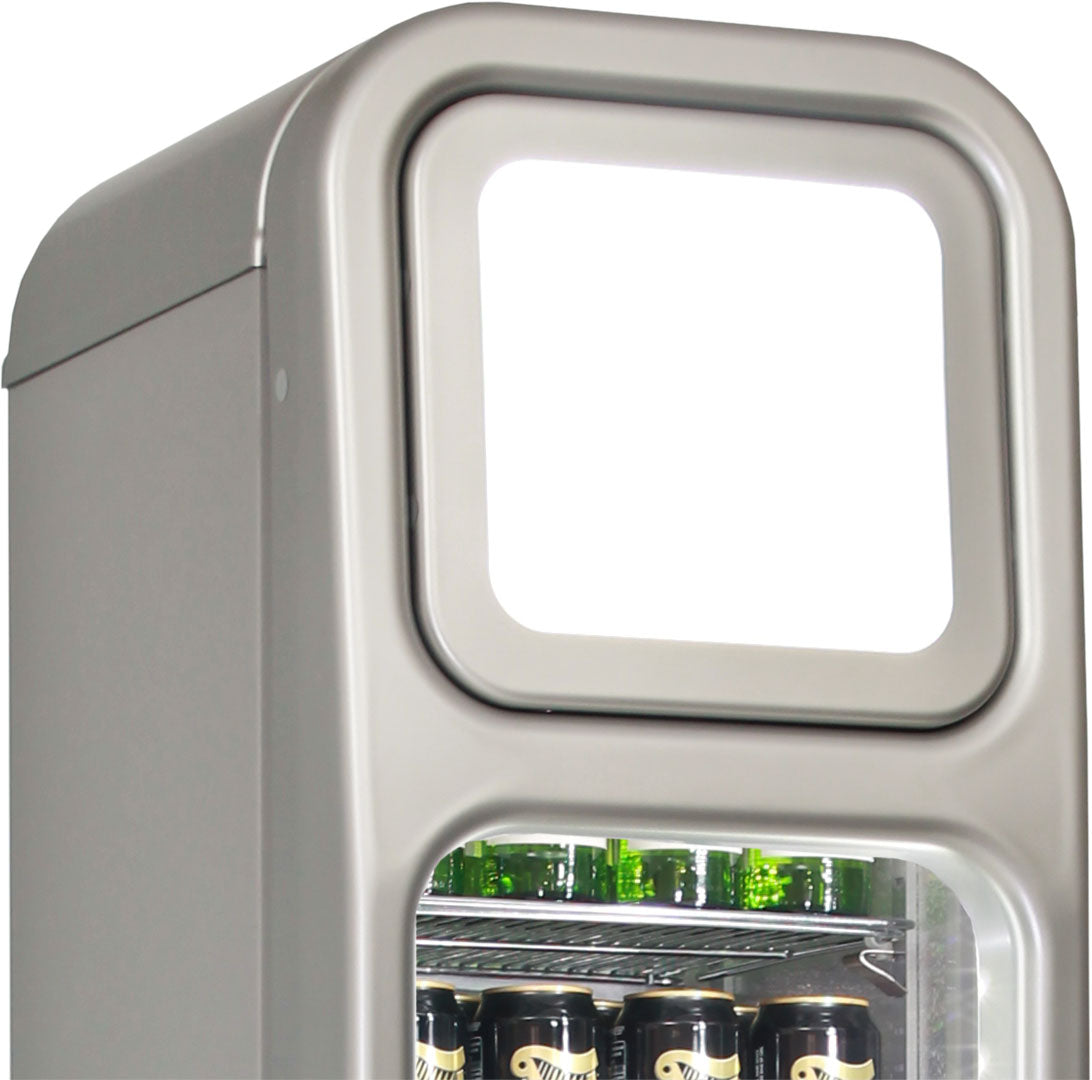 Schmick SK135L-S - Skinny Glass Door Upright Sexy Bar Fridge
