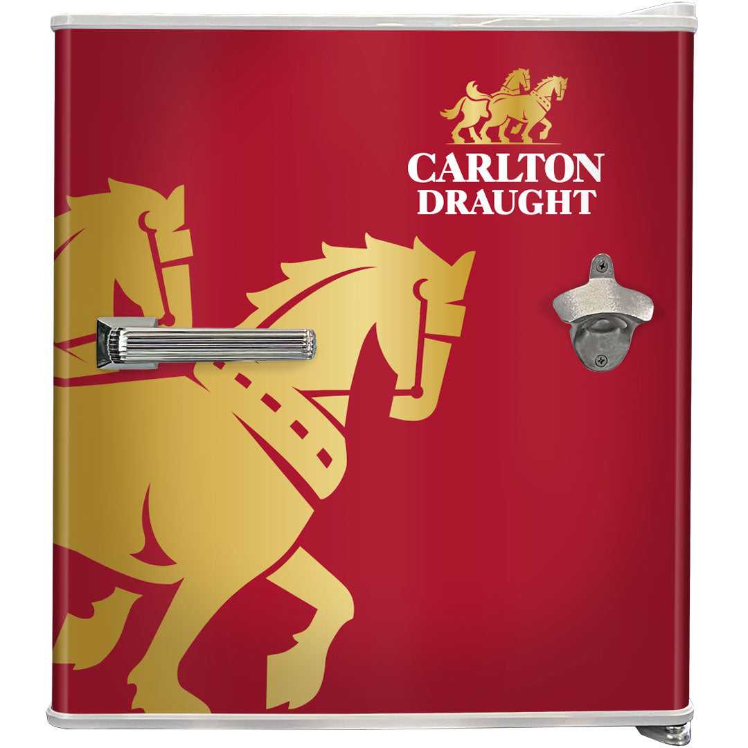 Carlton Draught Retro Mini Bar Fridge – Licensed Vintage 46L, 46 Can Capacity - BC46W-DRAUGHT-V3