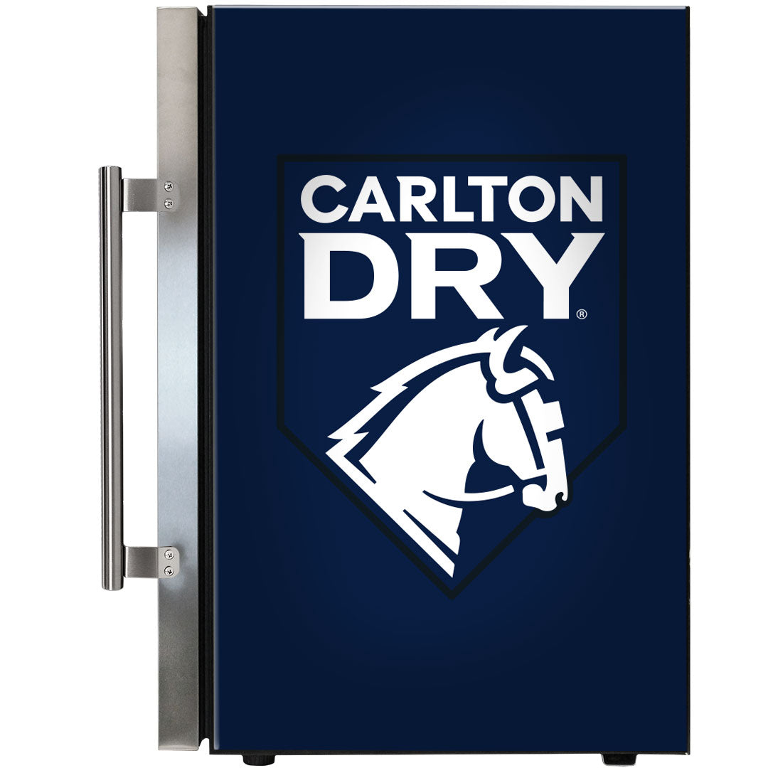 Carlton Dry Stainless Steel Glass Door Bar Fridge – 70 Litres - EC68L-SSH-DRY