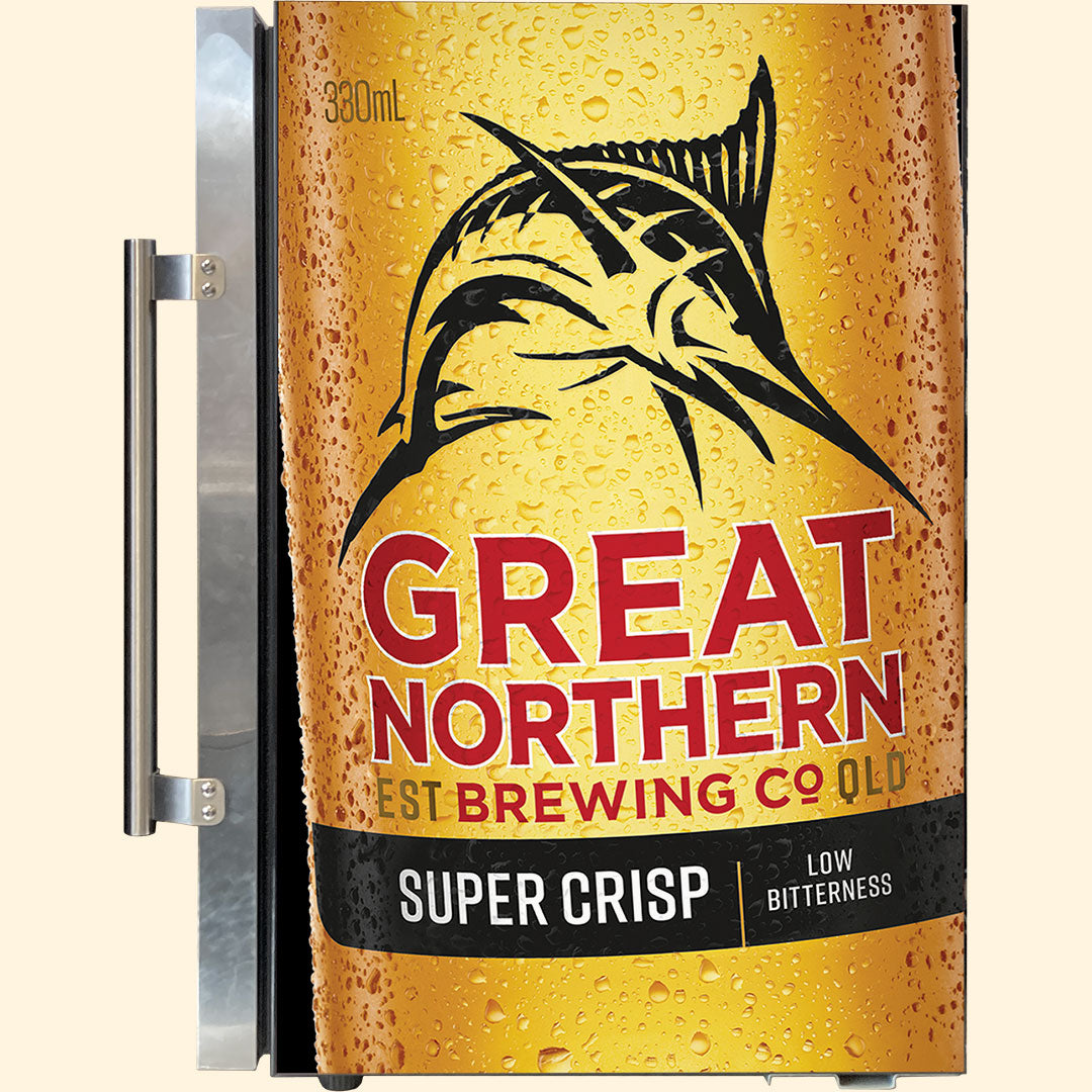 70 Litre Great Northern Original Tropical Bar Fridge - Glass Door | EC68L-SSH-GNBC-CRISP
