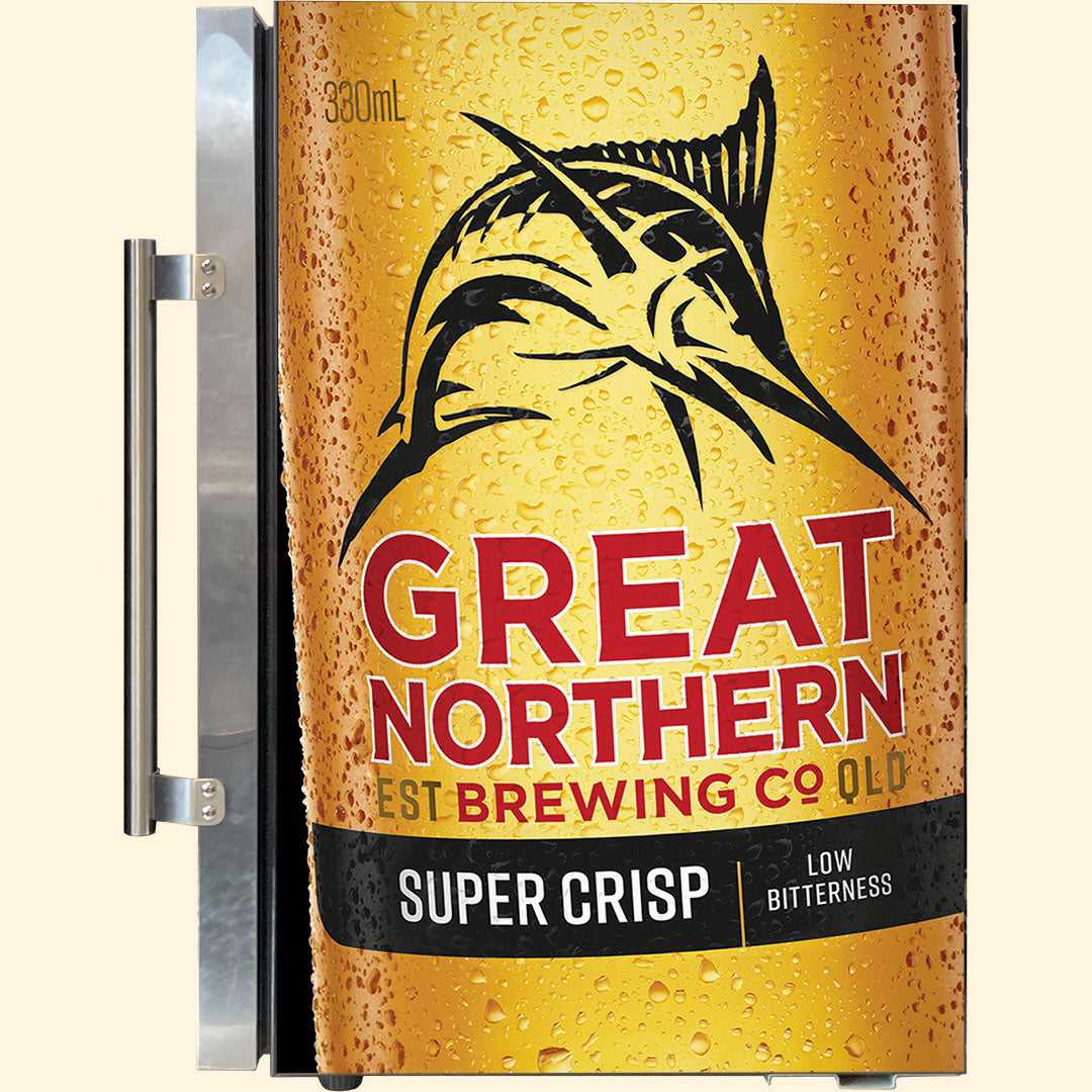 70 Litre Great Northern Super Crisp Bar Fridge - Stainless Steel - Glass Door | EC68L-SSH-CRISP