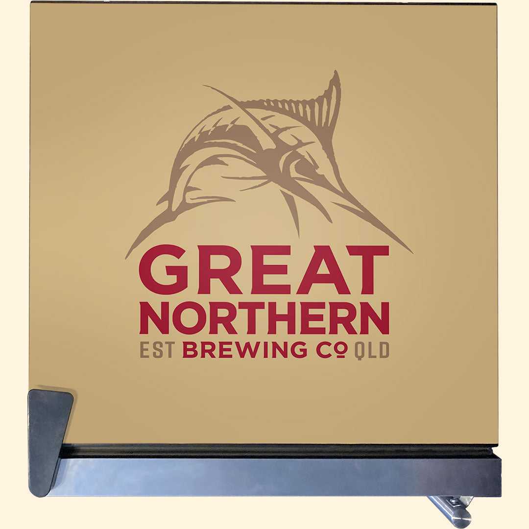 70 Litre Great Northern Gold Bar Fridge - Stainless Steel - Glass Door | EC68L-SSH-GOLD
