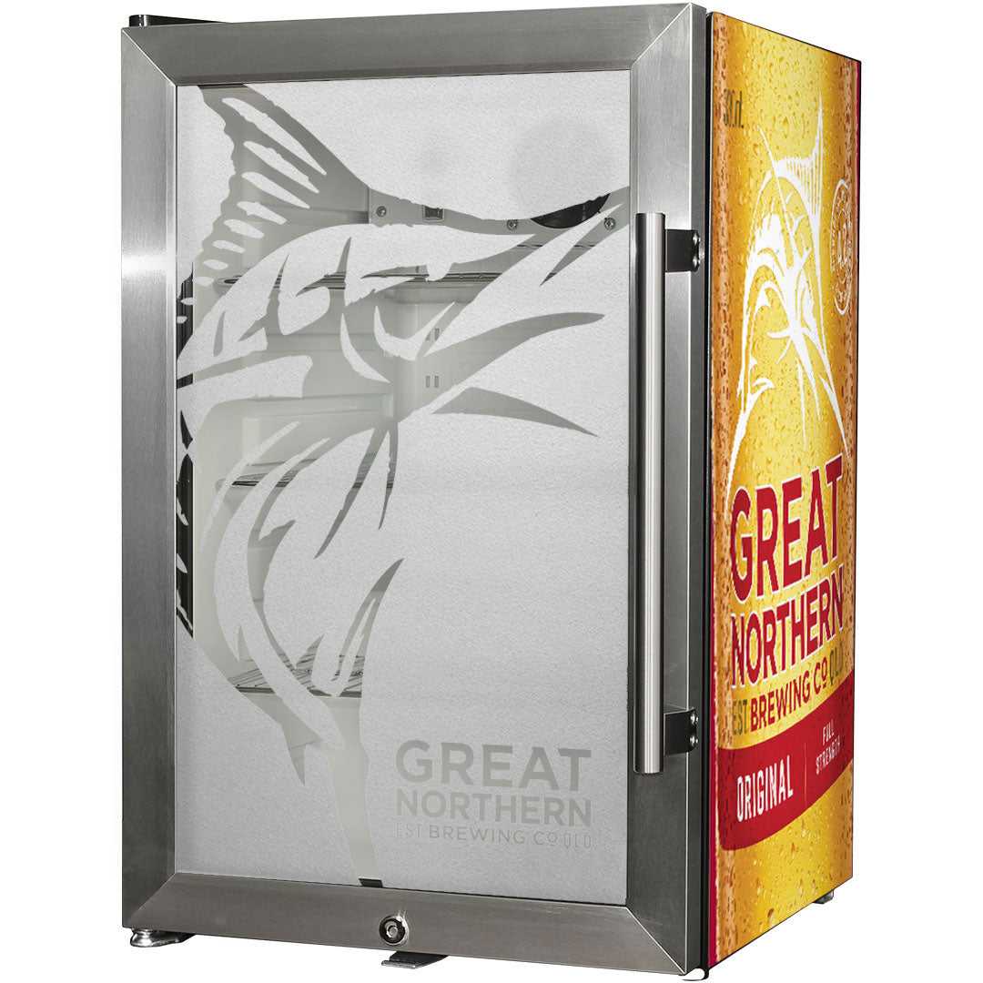 70 Litre Great Northern Original Bar Fridge - Stainless Steel - Glass Door | EC68L-SSH-ORIG