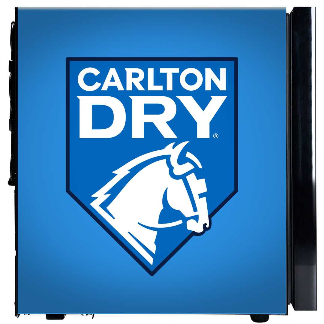 Carlton Dry MID Blue – 38 Cans – Glass Door Mini Bar Fridge with Lock - SC50AB-DRY-MID