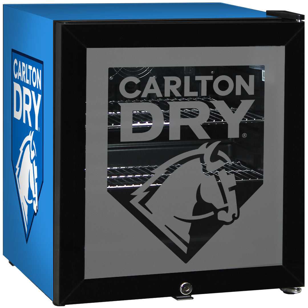 Carlton Dry MID Blue – 38 Cans – Glass Door Mini Bar Fridge with Lock - SC50AB-DRY-MID