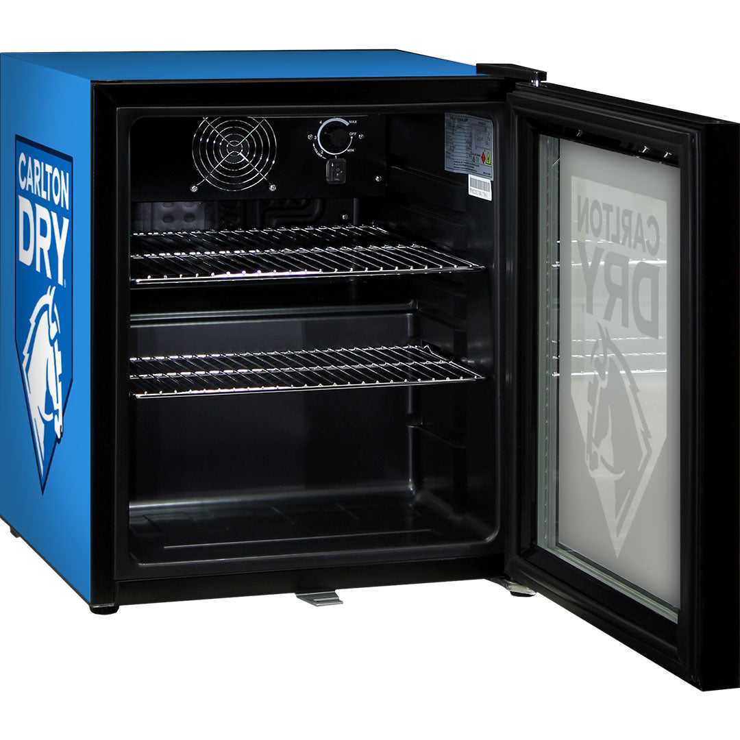 Carlton Dry MID Blue – 38 Cans – Glass Door Mini Bar Fridge with Lock - SC50AB-DRY-MID
