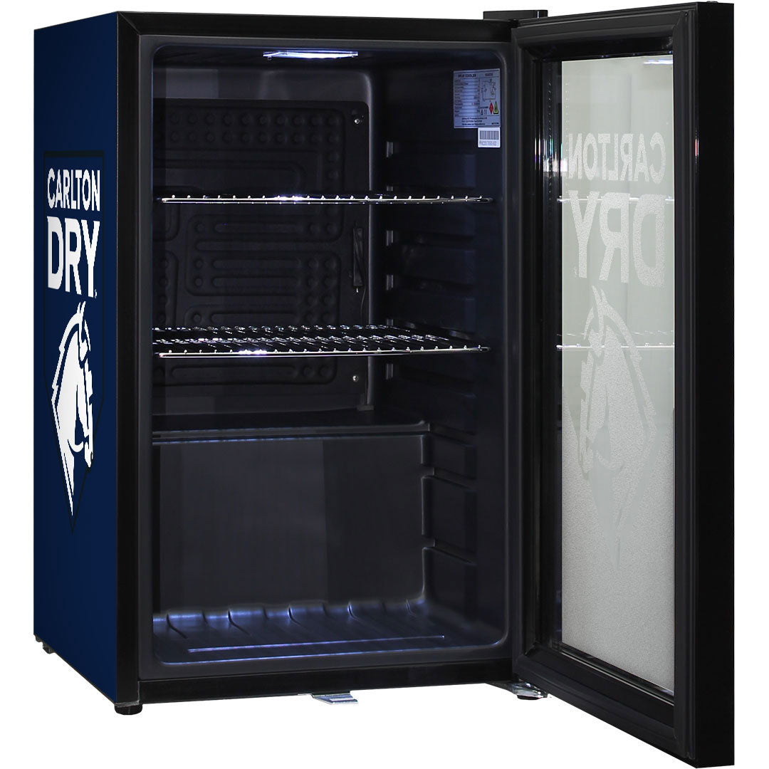 Carlton Dry Branded Glass Door Bar Fridge With Cool Frosted Door Logo - SC70-B-DRY