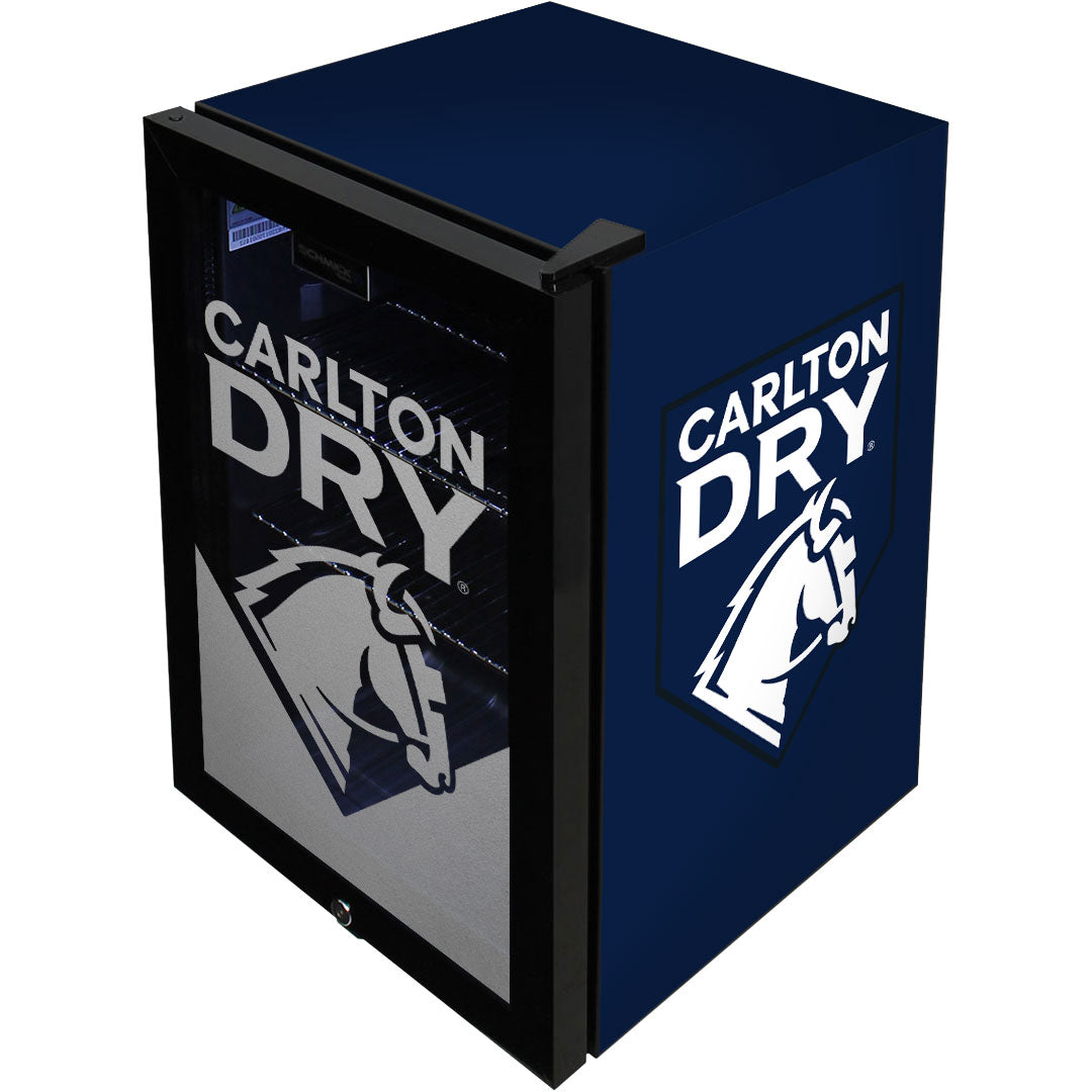 Carlton Dry Branded Glass Door Bar Fridge With Cool Frosted Door Logo - SC70-B-DRY
