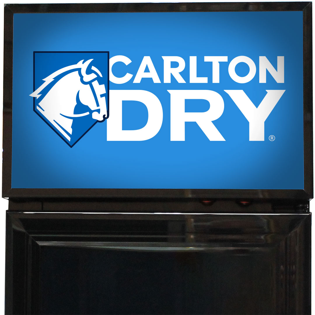 Carlton Dry Mid Blue Skinny Upright Bar Fridge - 160 Litres - SS-P160-DRY-MID