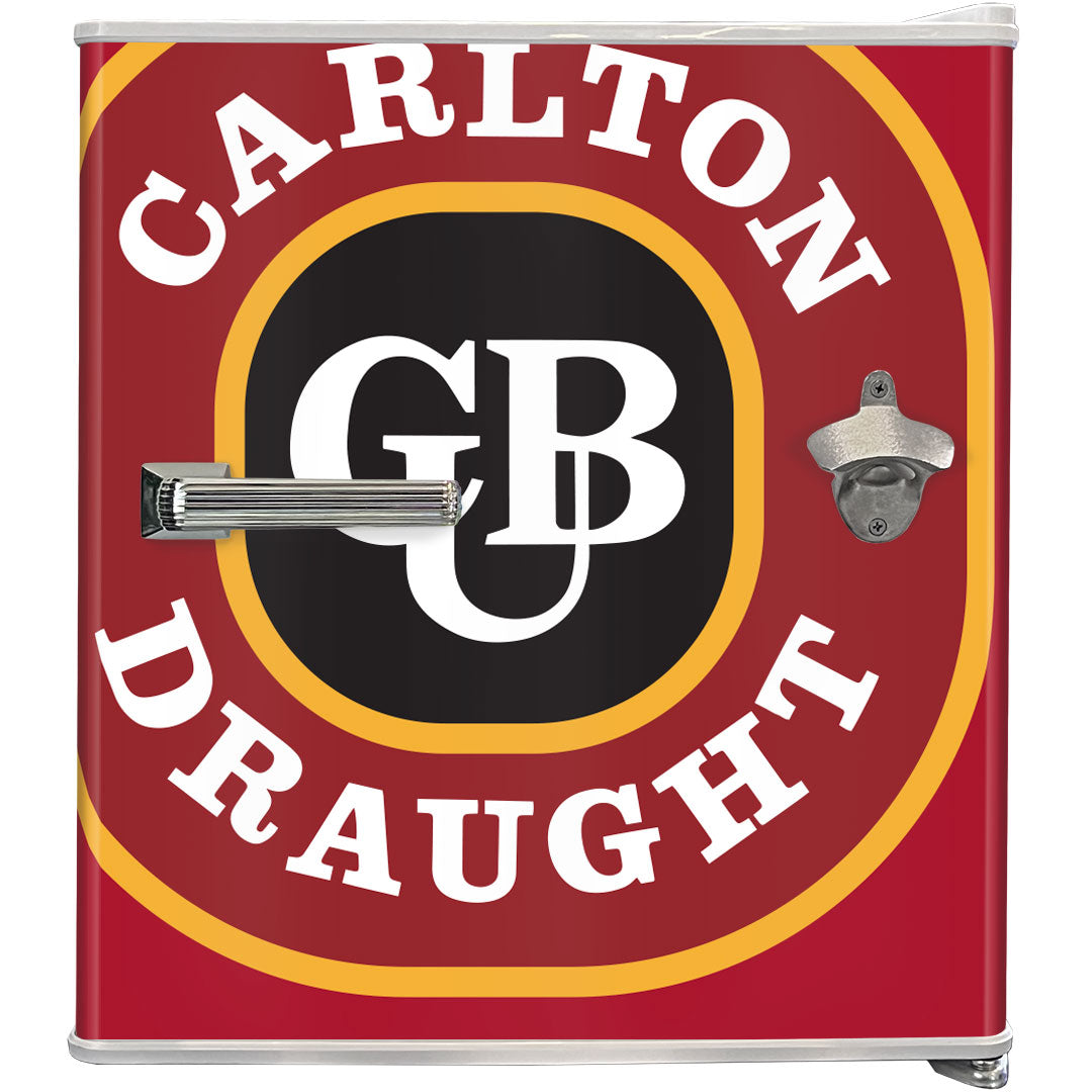 Carlton Draught Retro Mini Bar Fridge - Model BC46W-DRAUGHT-V1
