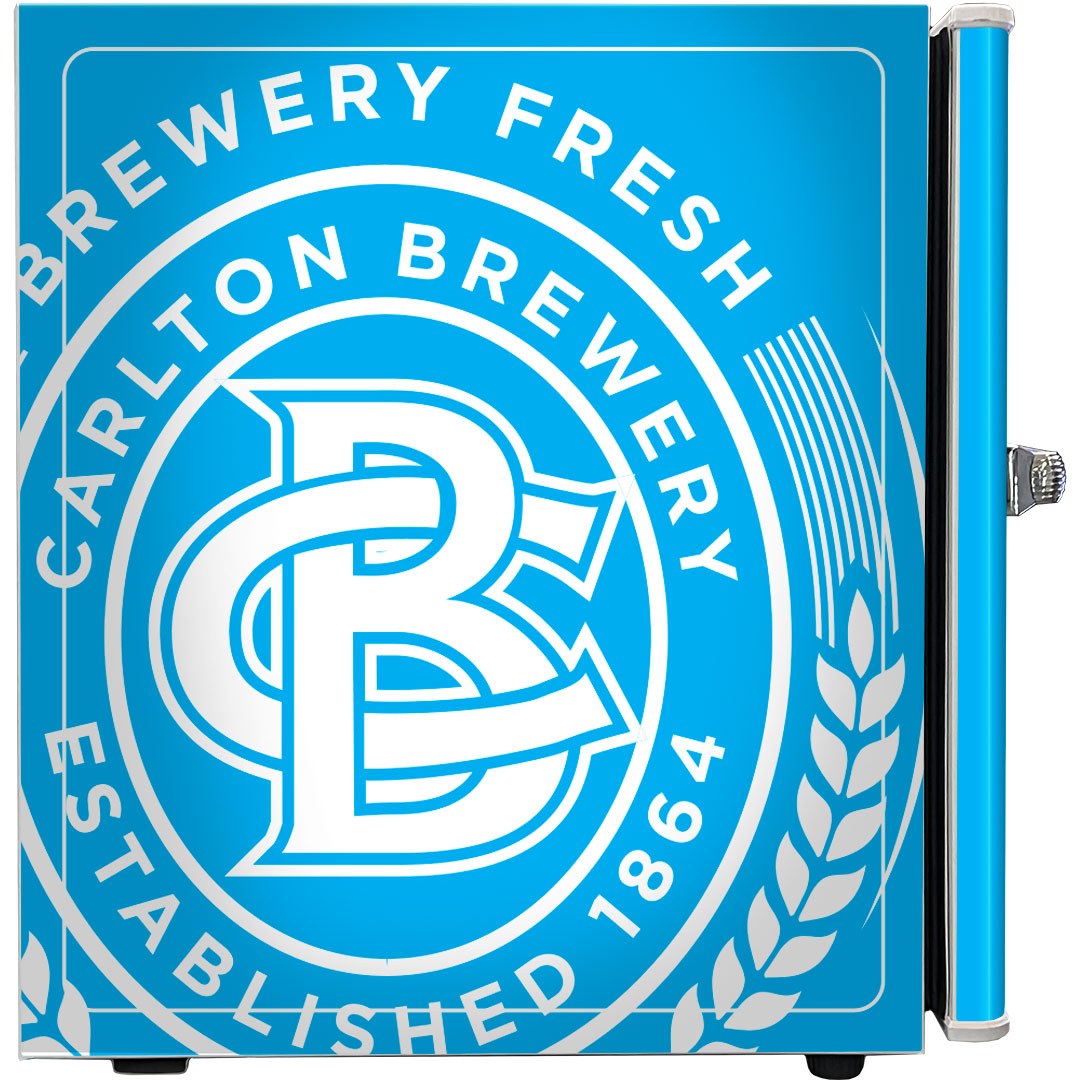 Carlton Draught 'Original' Logo Retro Mini Bar Fridge - BC46W-DRAUGHT-V2