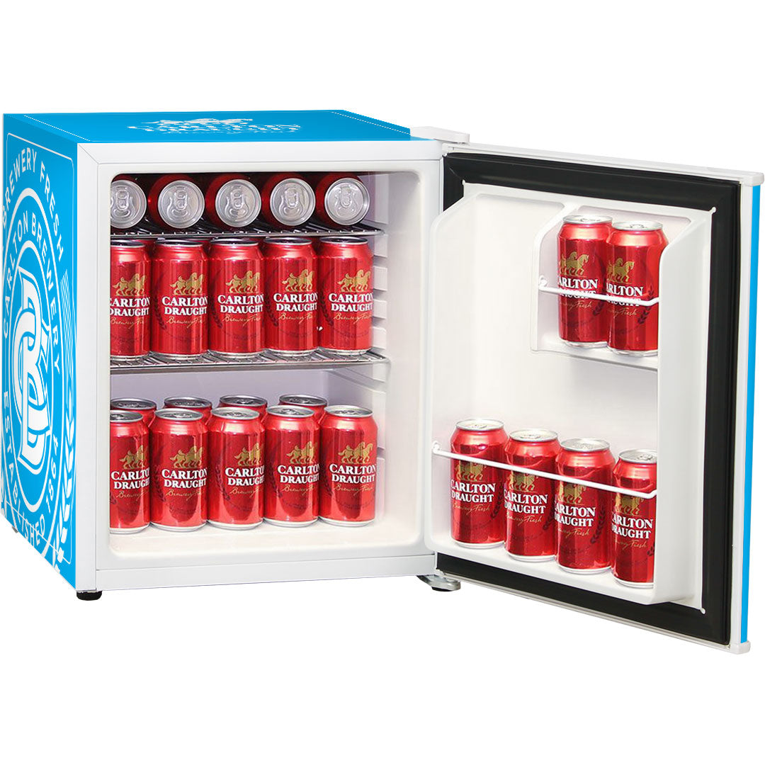 Carlton Draught 'Original' Logo Retro Mini Bar Fridge - BC46W-DRAUGHT-V2