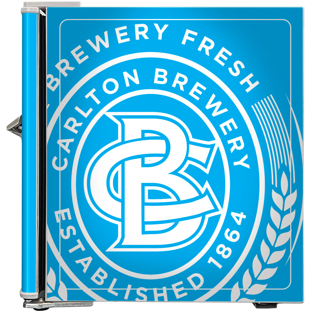 Carlton Draught 'Original' Logo Retro Mini Bar Fridge - BC46W-DRAUGHT-V2
