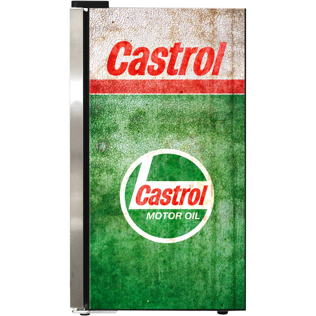 Castrol Schmick Vintage Fuel Pump Triple Glazed Alfresco Bar Fridge With LED Strip Lights - HUS-SC88-FP-CASTROL