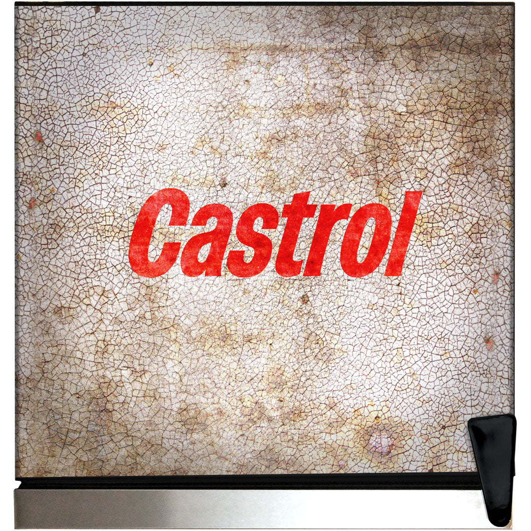 Castrol Schmick Vintage Fuel Pump Triple Glazed Alfresco Bar Fridge With LED Strip Lights - HUS-SC88-FP-CASTROL